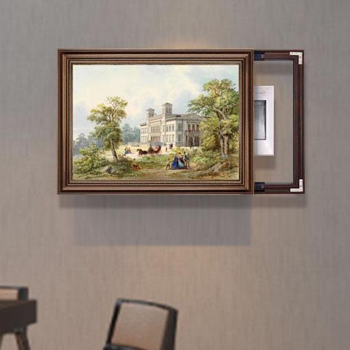 电表箱装饰画2025新款免打孔配电箱遮挡盒挂画美式客厅油画高级感