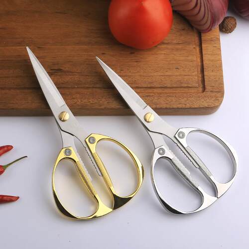 厂家直销K不锈钢锌合金强力剪刀 家用镀金剪刀江湖地摊金刚剪刀