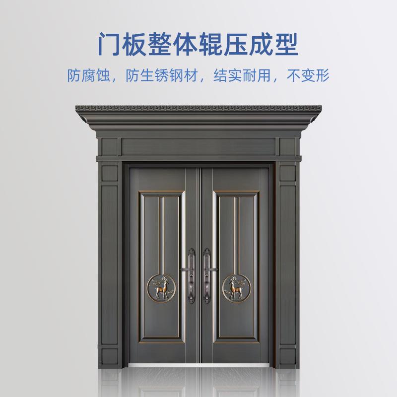 新中式非标门别墅大门锌合金大门铸铝门平开豪华大门漆面双开门