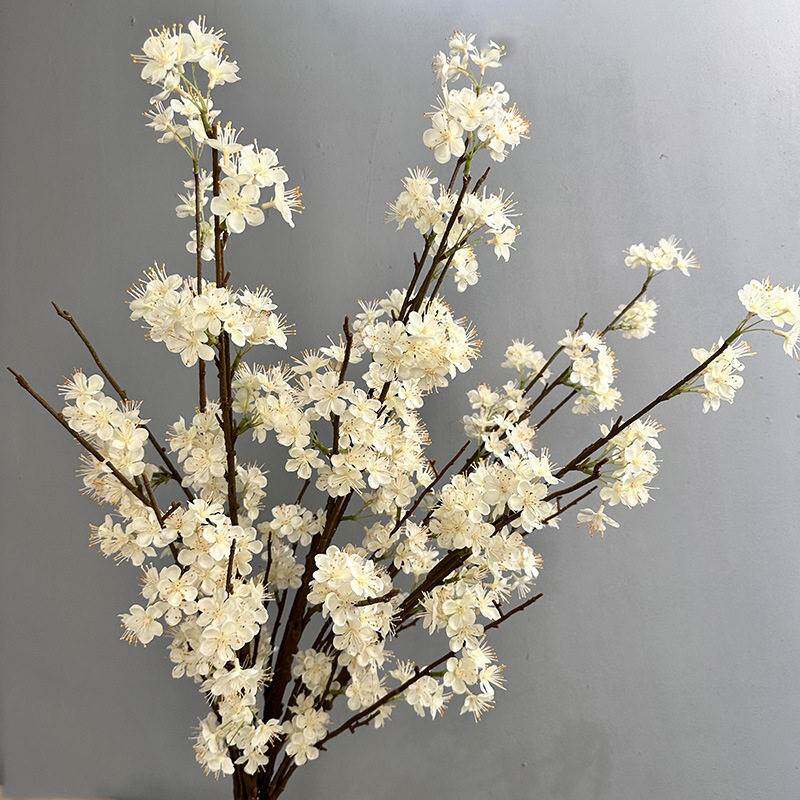 大枝梨花 中式家居装饰仿真梨花婚礼道具假花中式樱花摄影用品
