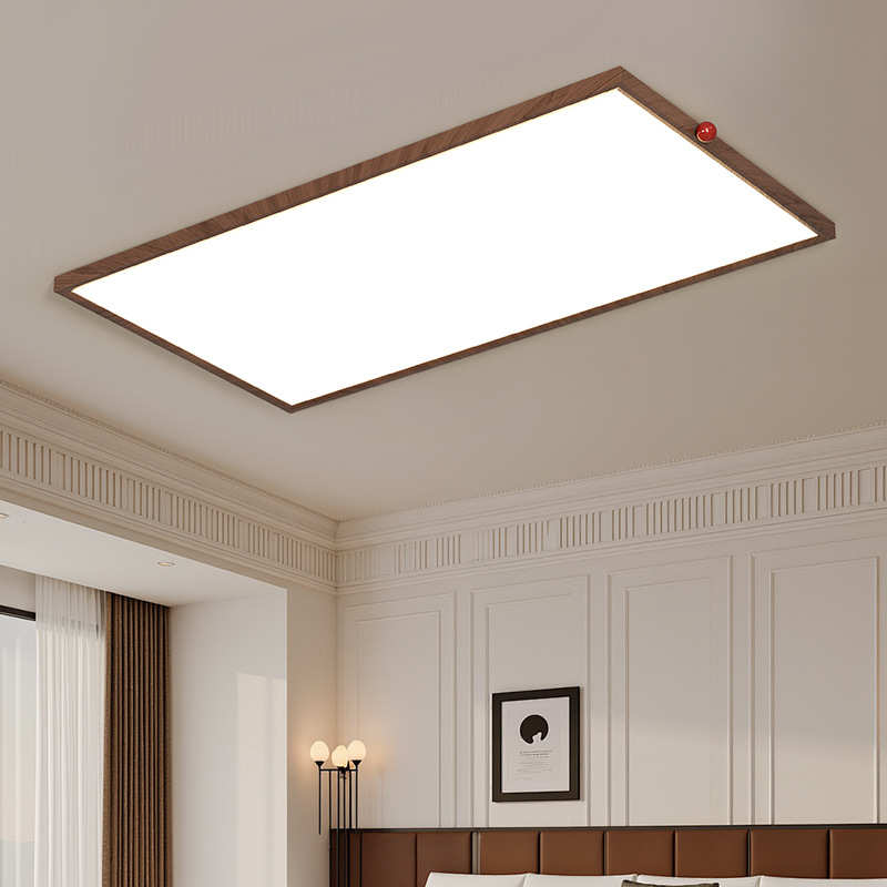 中古风客厅灯大厅主灯胡桃木色吸顶灯卧室餐厅全屋灯具中山灯饰