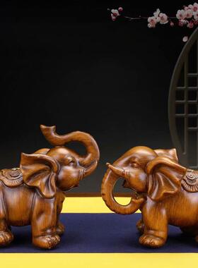 新款直销大象摆件招财小象一对工艺品云南西双版纳景区地摊旅游纪