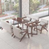 咖啡厅沙发奶茶店桌椅组合酒吧清吧茶楼卡座民宿西餐厅休闲 区洽