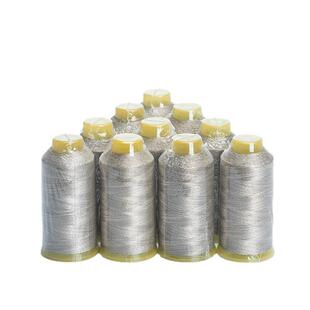 厂家货镀银纤维抗菌导电缝纫线绣花线210D电股高含银量低1S210FX
