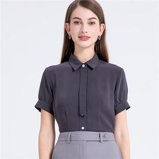 高档新款行衬衫女工作服制行服招招商银行服工装长服短袖衬衣工西