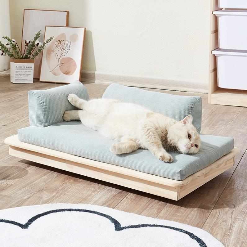 窝宠物木制实木猫离地窝红床四季悬浮通用宠物用品宠物床网狗狗窝