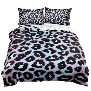 豹纹D数码 印花KING三件套四件套枕套厂家直销