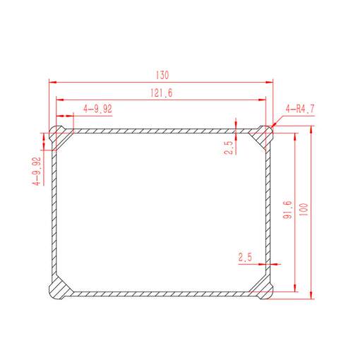 永锢L04-130*100镇流器铝合金外壳仪器壳体防水铝壳铝型材电源盒