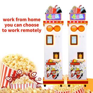 The automatic popcorn machine supports multiple languages