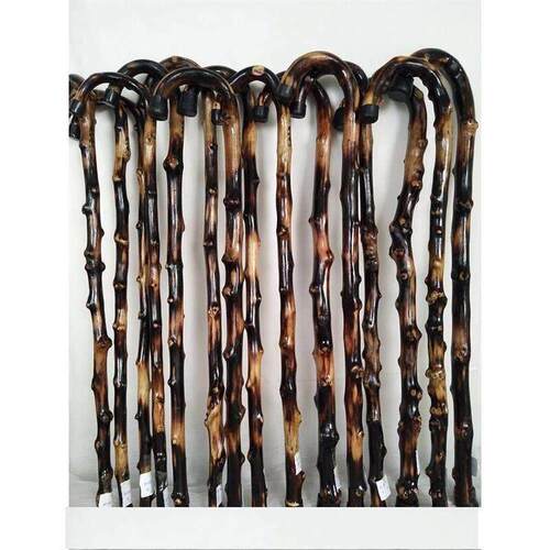 覆古实木一体式天然藤老人木拐杖防滑按摩藤木拐杖藤木长寿棒