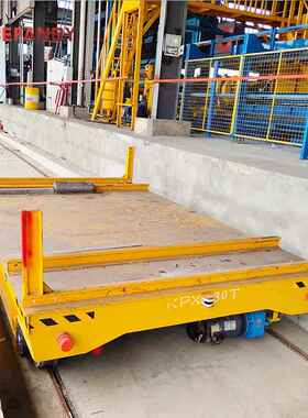 厂区捆铝棒过跨运电动遥BSF成控轨道车蓄转电池搬轨道弯地轨式平