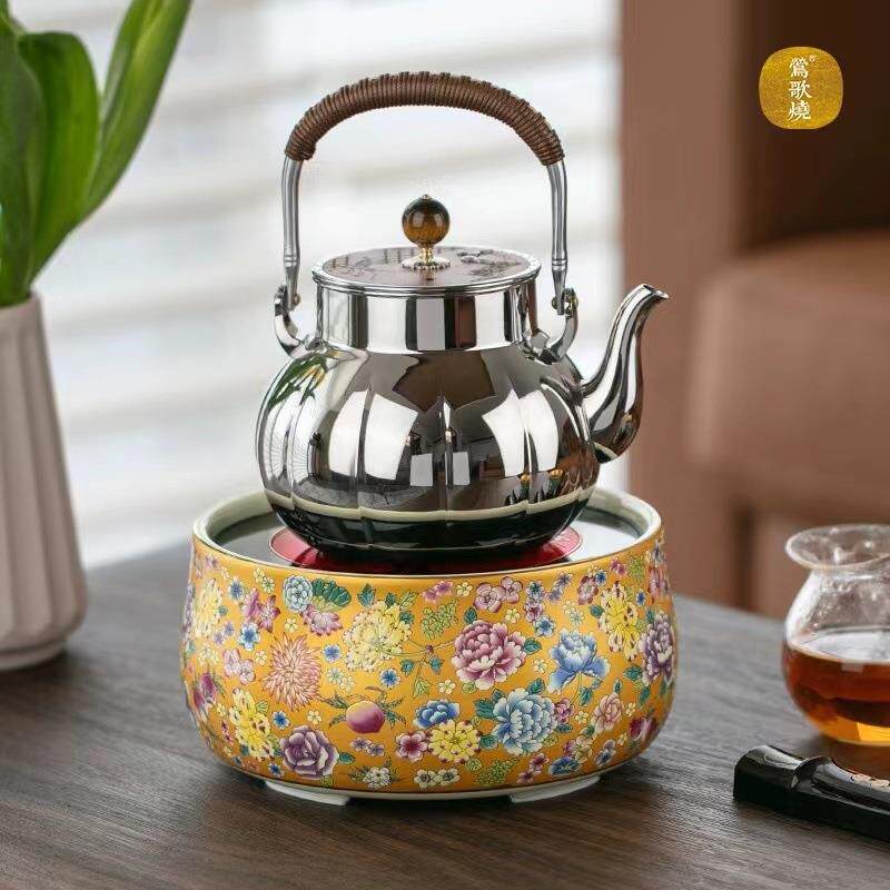 莺歌烧电陶炉煮茶家用静音小型煮茶器不挑壶围炉煮茶器烧水炉