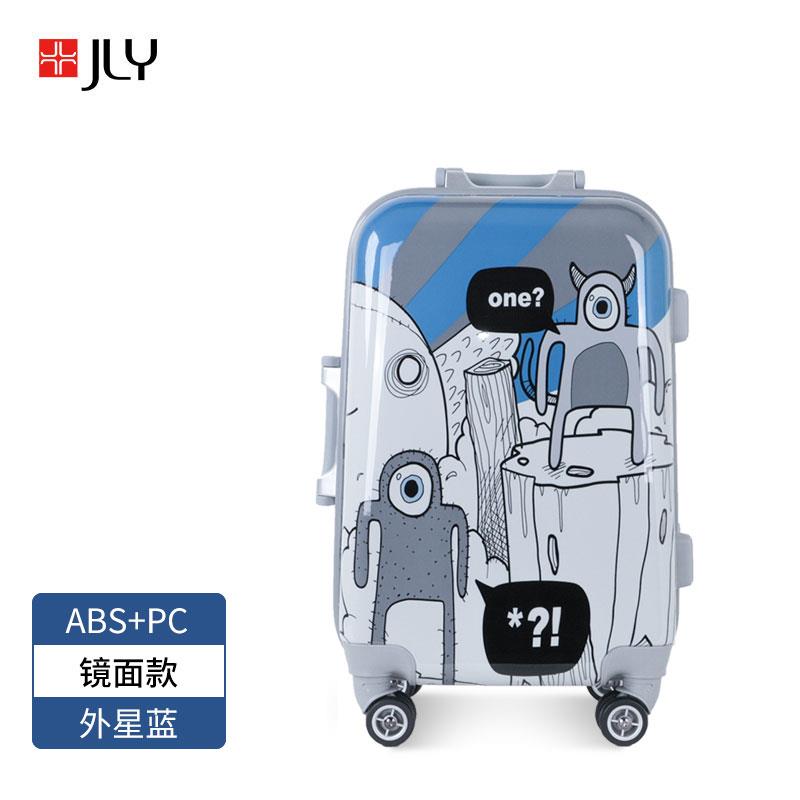 正品0JLY拉箱万向轮卡通涂鸦男杆潮密铝框2寸24女小个性行李旅行图片