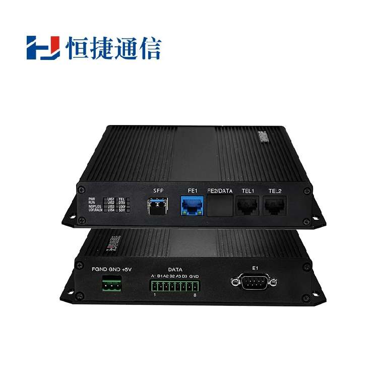 恒捷HJ-A2001语音电话光端机1 2 4 8路PCM综合复用设备双纤单纤E1