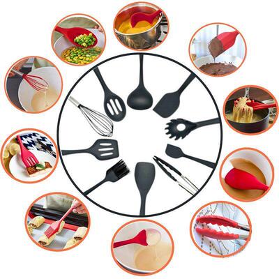 Color Box Packaged Silicone Kitchenware 10-Piece Set Stock