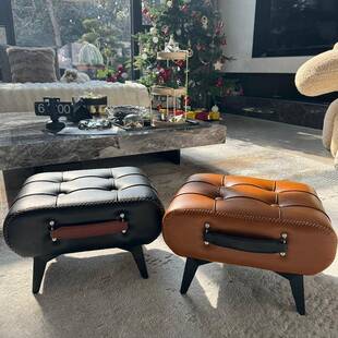 轻奢高级感小凳子客厅茶几沙发凳家用矮凳脚踏脚凳换鞋凳门口皮墩