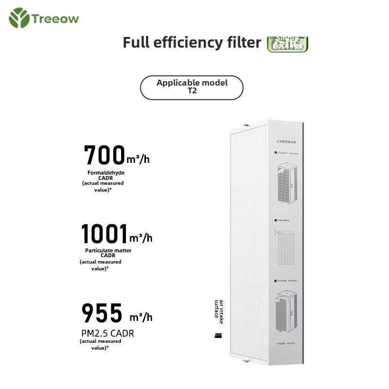 树新风Treeow 空气净化器滤芯 全效过滤器 适用型号T2