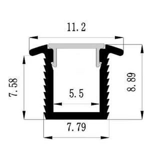 嵌入式 斜发光线条灯套件衣柜展示线型灯硬灯条铝槽灯led灯铝合金