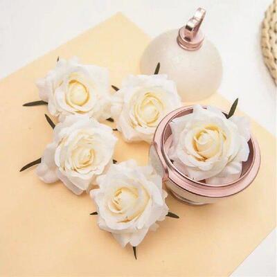 Elegant 50Pcs/Set Great Simulated Rose Flower Head