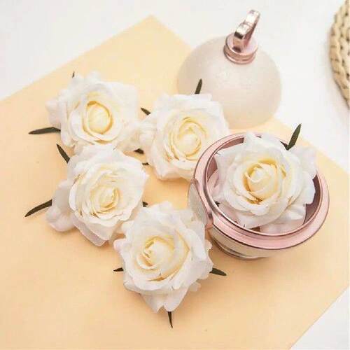 Elegant 50Pcs/Set Great Simulated Rose Flower Head