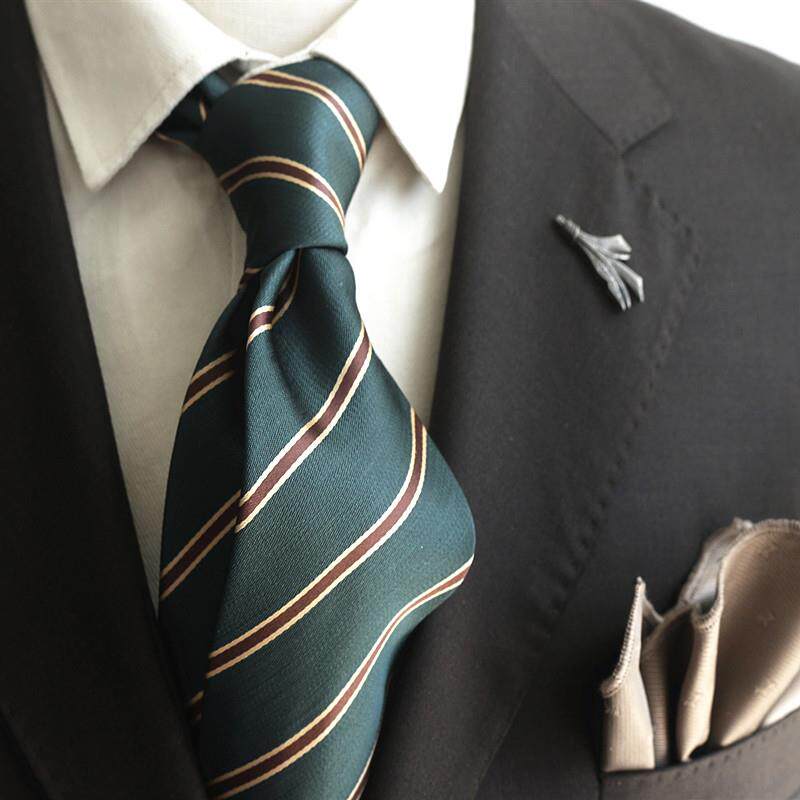 天猫正品男生领带复古条纹橘色咖色绿色男女正装商务绅装常青藤学