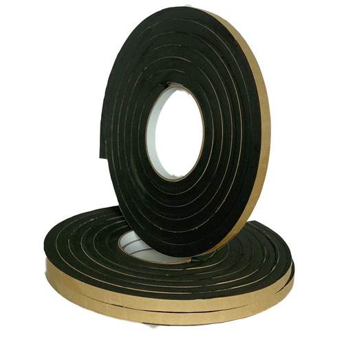 10mm厚EVA黑色海绵双面胶密封条垫片泡沫泡棉双面胶单面胶