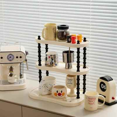 桌面书架置物架办公室小型实木多层隔板架子床头储物架桌上收纳架