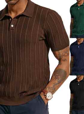 Men's short sleeved shirt with hollowed out collar,