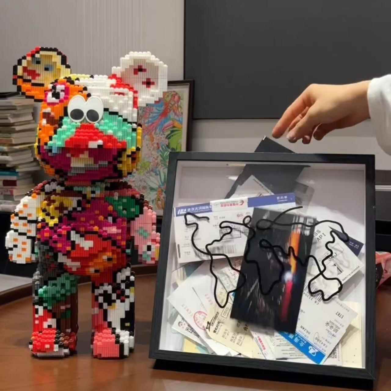 旅行票据收纳门票储存盒旅行记录相框明信片收藏纪念相框收纳盒