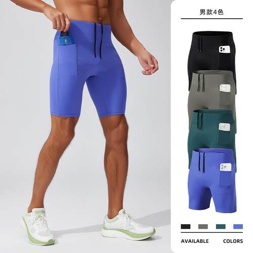 Tight shorts, gymnastics compression pants, men's marathon