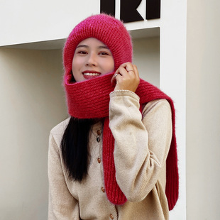 毛线帽女款秋冬防寒保暖毛线帽冬天儿童冷帽冬帽显脸小针织帽高级
