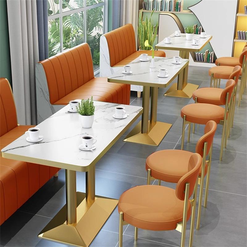 网红奶茶店甜桌椅餐厅靠墙卡参照标准座沙发啡厅餐小饮吃咖店品店