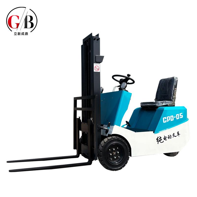 小型1吨电动叉车0.5吨三支点搬运车仓储库房液压升降迷你三轮叉车