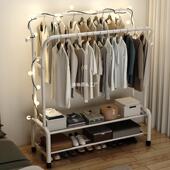 衣柜挂衣架布艺衣家服架简宿舍易出租房用铁架子卧室收YMJ0702纳