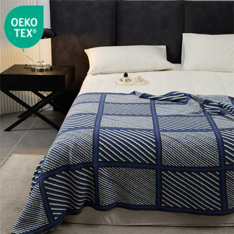 北欧墨尔本瑞午睡针织卧室办公区四季景几何棉毛毯图案新款毯,床上用品,休闲毯/毛毯/绒毯,淘宝优惠券,粉丝福利购,淘宝优惠卷