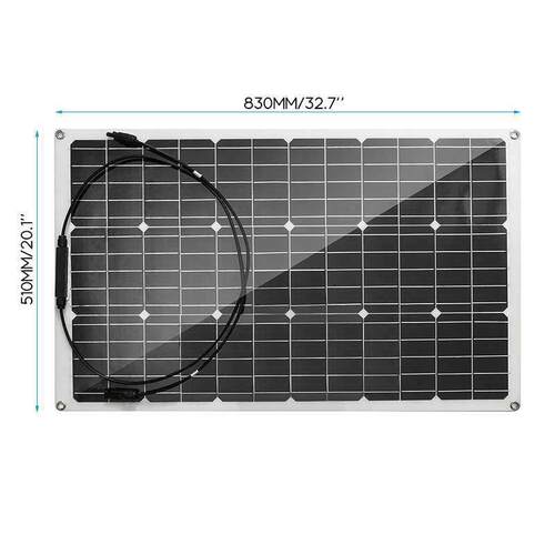 太阳能板单晶 90W太阳能电池板光伏系统组件控制器串联并联