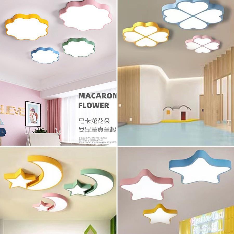 卡通星星月亮花朵吊灯造型灯幼儿园大厅教室灯淘气堡游乐园吸顶灯