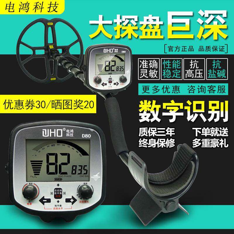 电鸿D80金属探测器地下探宝器高精度寻宝仪器黄金银元铜钱探金器