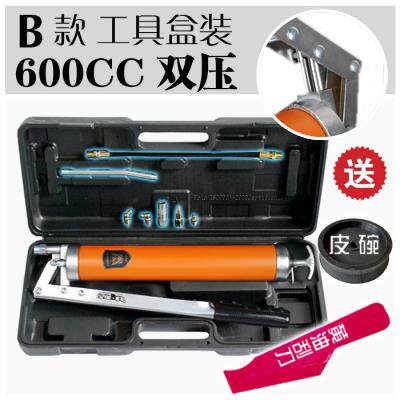 正品黑豹工动具7高6压手00CC900CC高档重型自吸式双压黄油枪201升
