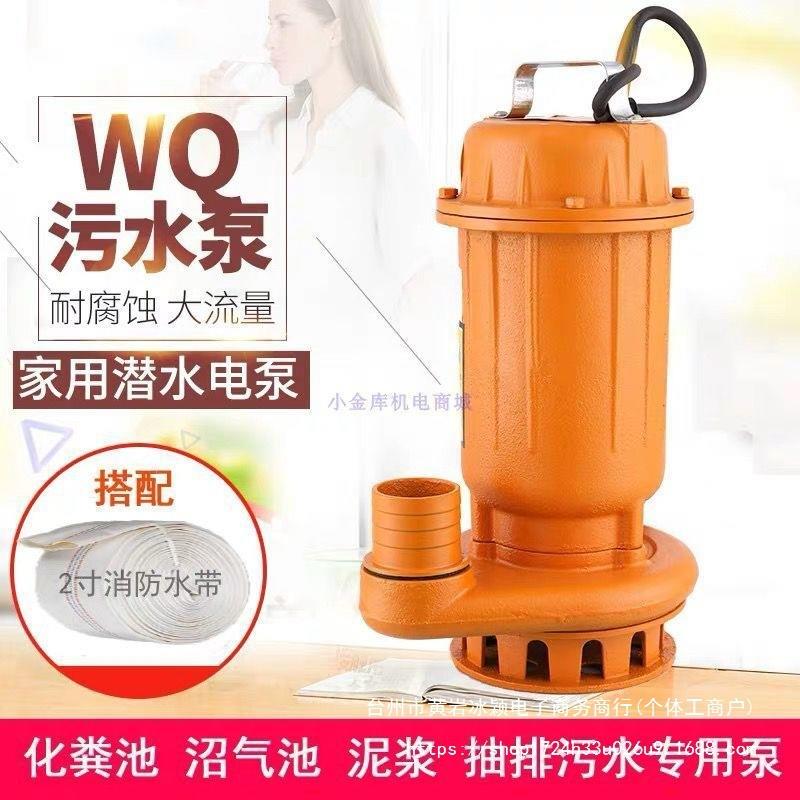 污水泵2寸家用抽粪220V高扬程泥浆三相农用抽水排污泵380V潜水泵