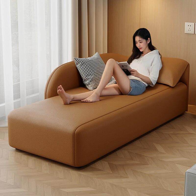 鹏音伴极简躺椅抓皮大耳朵客厅民宿酒店家用贵妃网红意式懒人沙发美人椅盖布