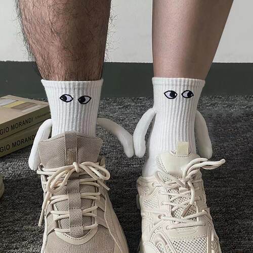 1 Pair Club Celebrity Couple Socks Ins Fashion Funny Creativ