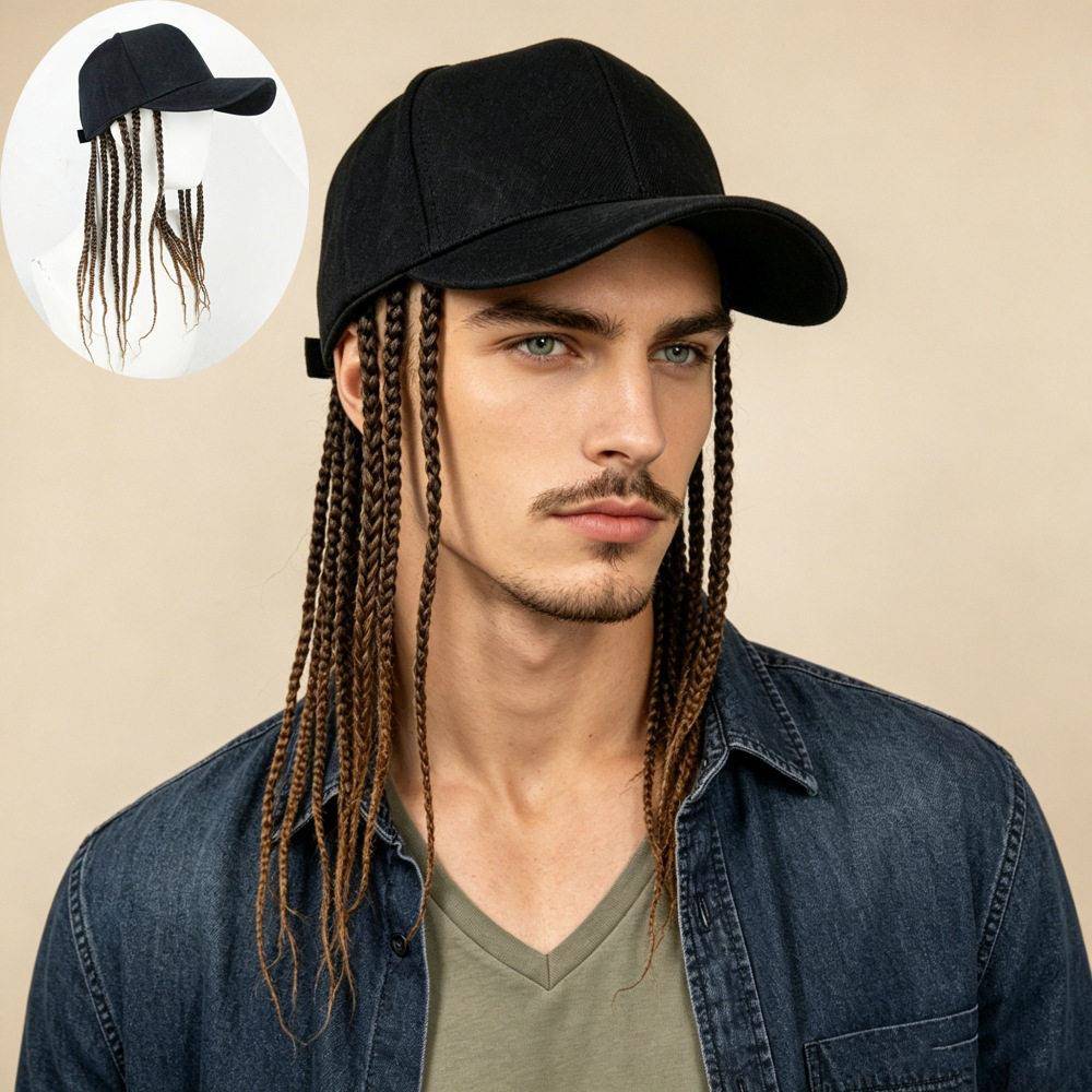 Hip-Hop Punk Dreadlock Wig Snapback Adjustable Baseball Cap