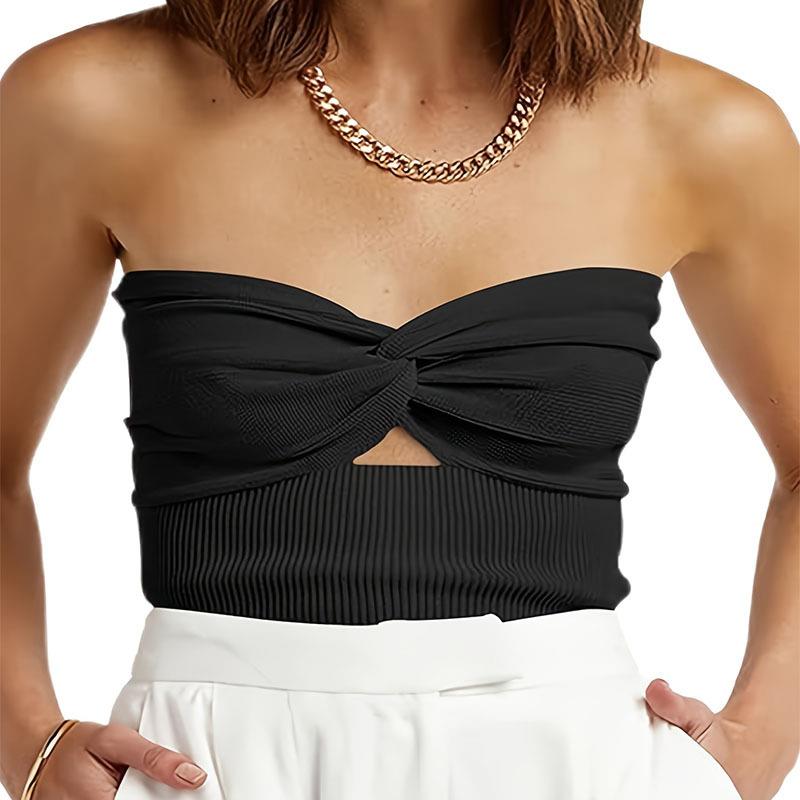 women for sweater top tube backless tight short sling