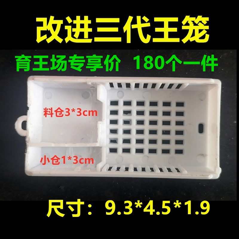 三代中王笼大小仓邮寄蜂王专用塑料透明王笼 中蜂意蜂 囚王蜂具