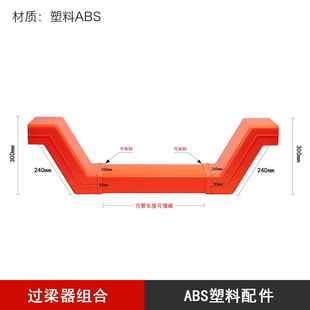 ABS阻燃方形扁管可预埋过梁器厨房集成灶油烟机排烟管新风排风管