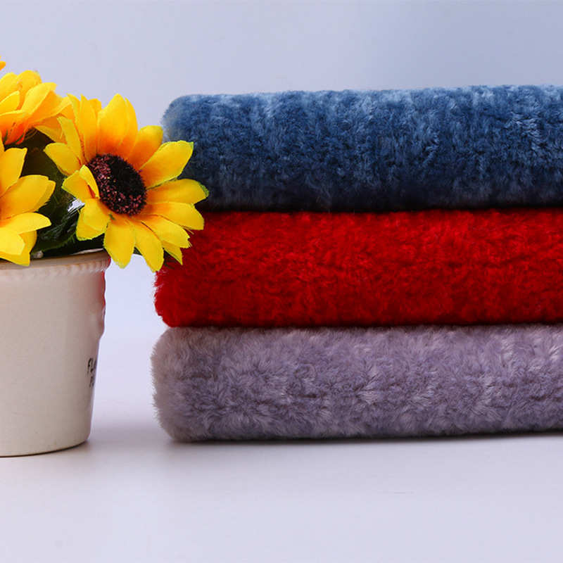 480g短毛绒兔毛绒布 雪冰花布料 秋冬服装手套围脖鞋材面料