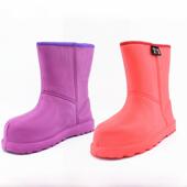 秋冬加厚加绒胜利隆棉水鞋 雨靴EVA泡沫超轻防滑防水女士水产靴