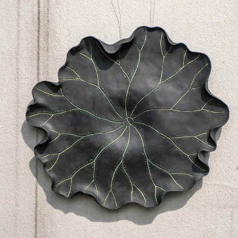 户外庭院墙面装饰画荷叶中式花园墙面造景挂件墙上装饰品