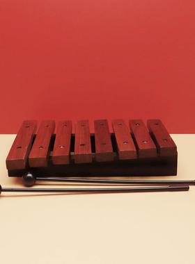 高档专业15音红色击木琴小木夫琴奥敲尔儿童音乐打乐器八音琴早教